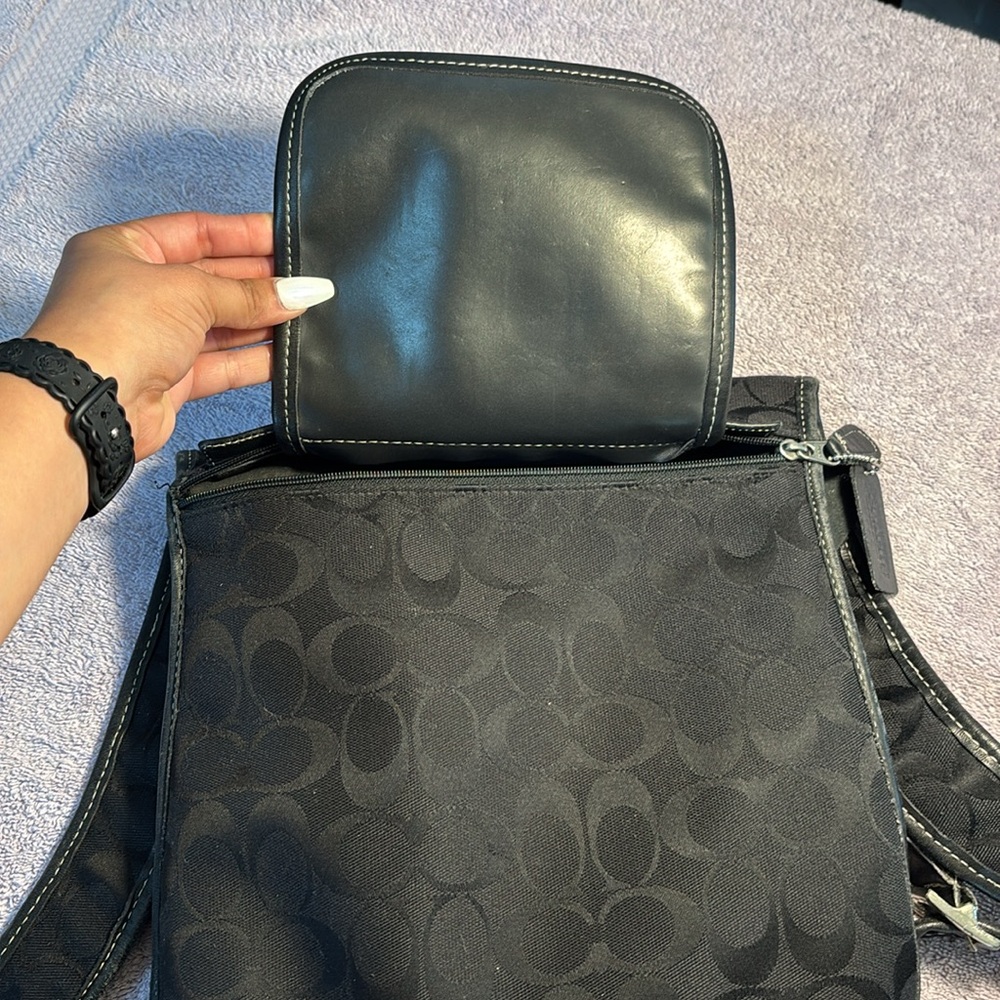 Coach Black Backpack Sleek Minimalist Design - Picture 7 of 14